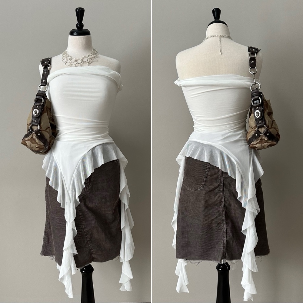 Elegant White Asymmetrical Shirt